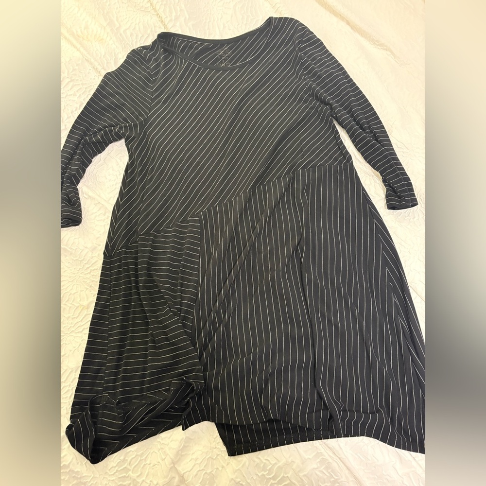 Striped Black Dress